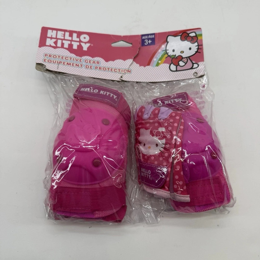 Hello Kitty Protective Gear Knee + Elbow pads set w/ gloves Child age 3+ pink